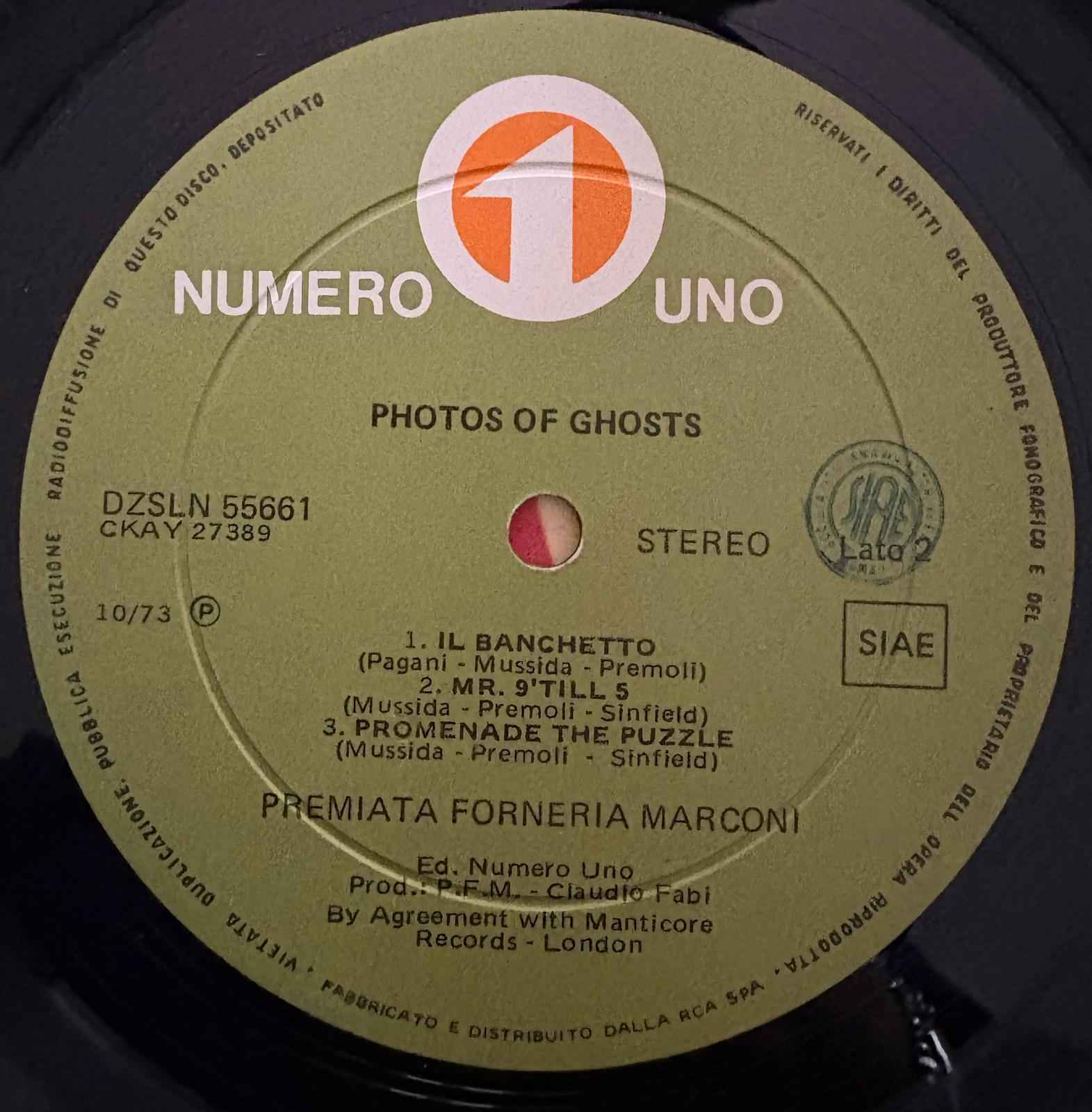 Premiata Forneria Marconi – Photos Of Ghosts   First pres  '73