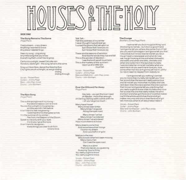 Led Zeppelin – Houses Of The Holy  -  CD Papersleeve replica LP - Echoes musicstore