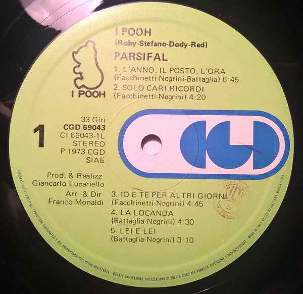 I Pooh – Parsifal ( Ristampa '80)