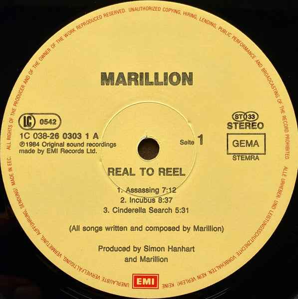 Marillion – Real To Reel - Echoes musicstore