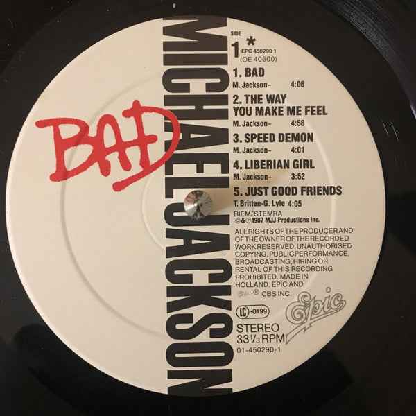 Michael Jackson – Bad - Echoes musicstore