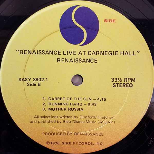 Renaissance – Live At Carnegie Hall - Echoes musicstore