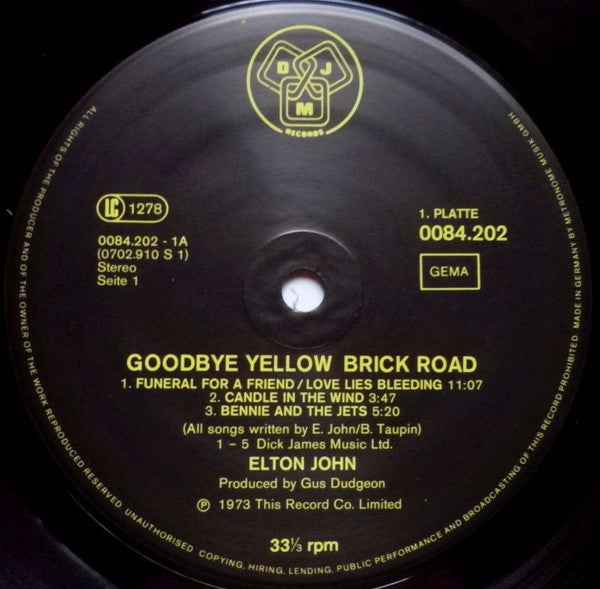 Elton John – Goodbye Yellow Brick Road 2 LP - Echoes musicstore