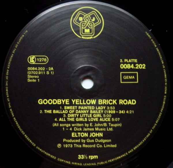 Elton John – Goodbye Yellow Brick Road 2 LP - Echoes musicstore
