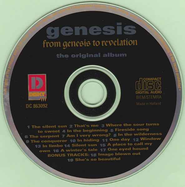 Genesis – From Genesis To Revelation   CD - Echoes musicstore
