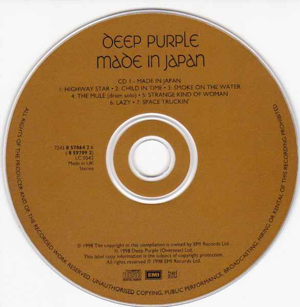 Deep Purple – Made In Japan  DOUBLE CD Remastered edition - Echoes musicstore