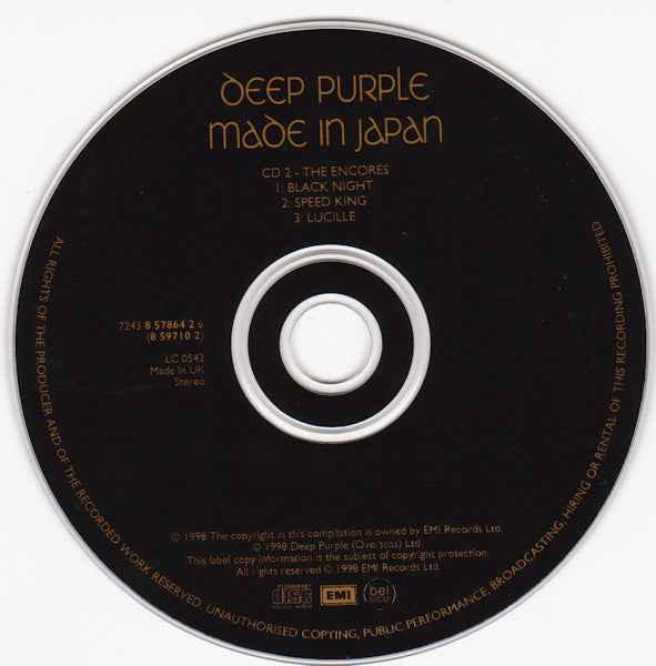 Deep Purple – Made In Japan  DOUBLE CD Remastered edition - Echoes musicstore