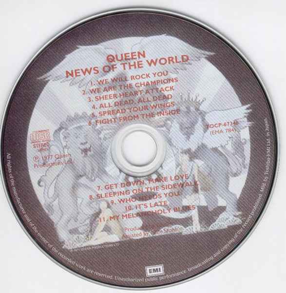 Queen – News Of The World - CD Paper Sleeve Made in Japan  Limited Edition