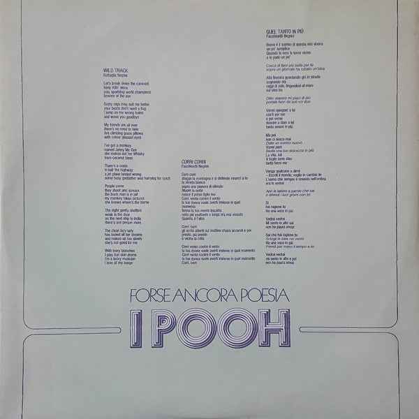 I Pooh – Forse Ancora Poesia ( Ristampa Editoria TV Sorrisi)