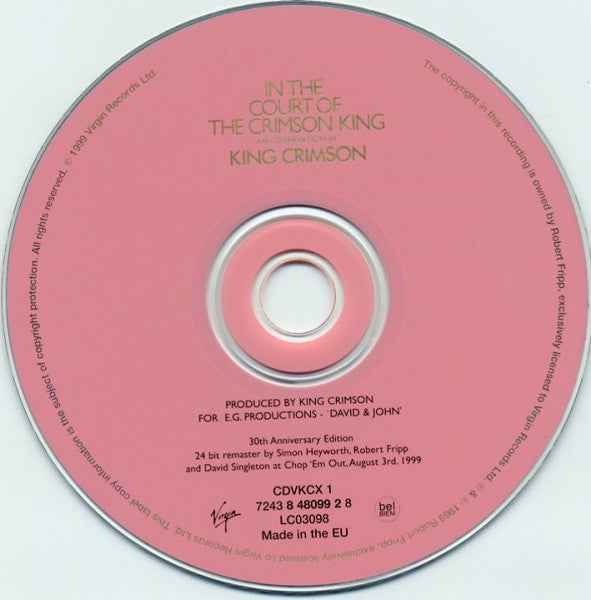 King Crimson – In The Court Of The Crimson King  CD  Vinyl Replica