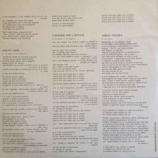 Fabrizio De André – Vol. 8  Prima stampa 1975 - Echoes musicstore
