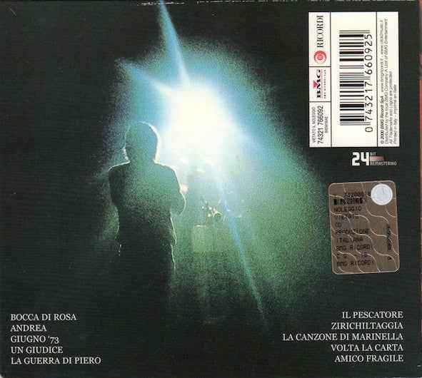 Fabrizio De André – In Concerto Arrangiamenti PFM -  CD Digipak , 24 bit digital remastering - Echoes musicstore