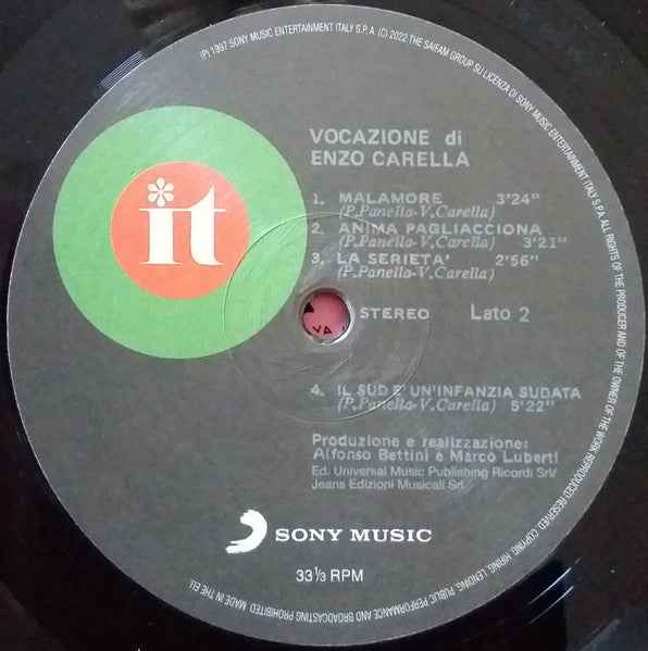 Enzo Carella – Vocazione - Echoes musicstore