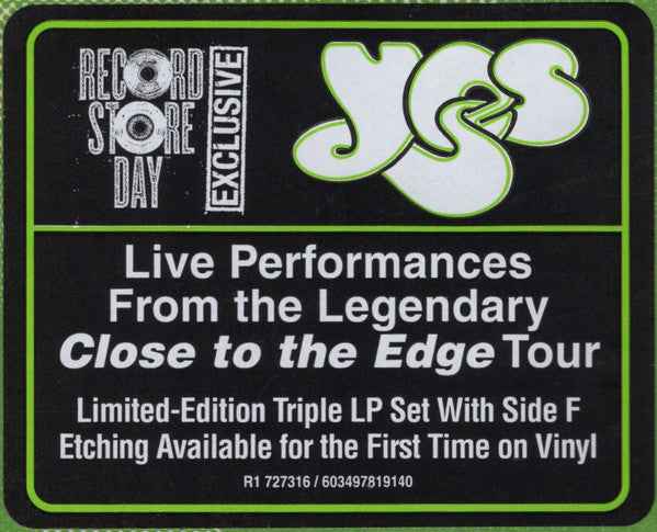 Yes – Live At The Rainbow London, England 12/16/1972 - Echoes musicstore