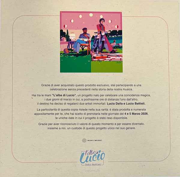 Lucio Dalla, Lucio Battisti ‎– L'Alba Di Lucio
