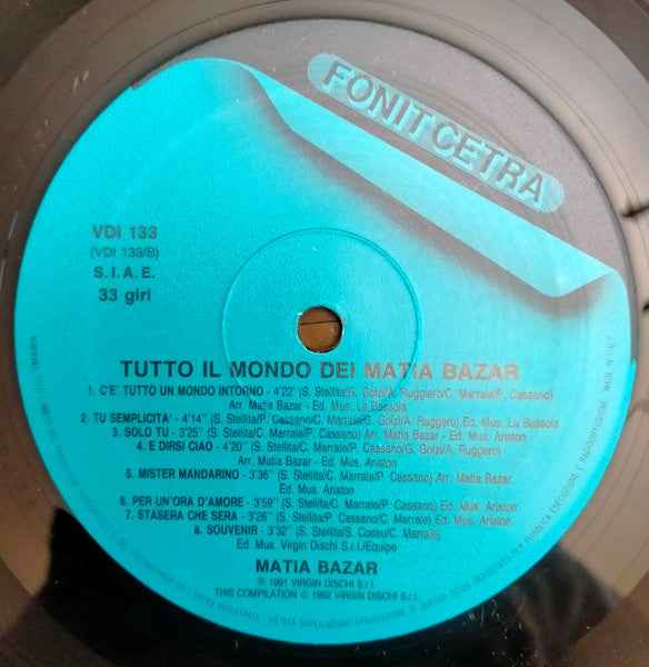 Matia Bazar – Tutto Il Mondo Dei Matia Bazar - Echoes musicstore