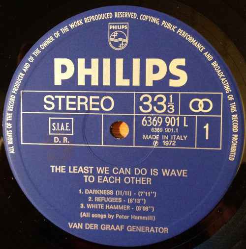 Van Der Graaf Generator – The Least We Can Do Is Wave To Each Other