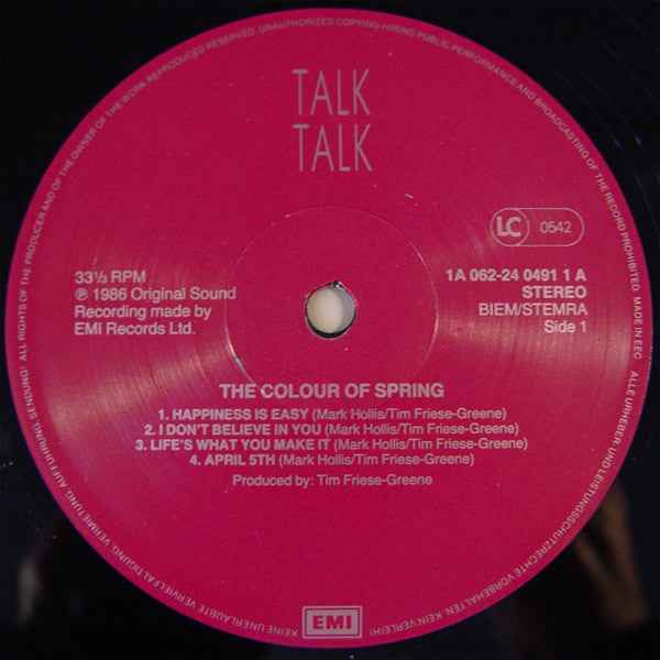 Talk Talk – The Colour Of Spring - Echoes musicstore