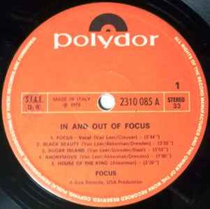Focus – In And Out Of Focus - Echoes musicstore