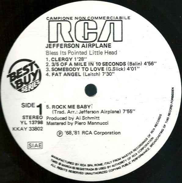 Jefferson Airplane – Bless Its Pointed Little Head - Echoes musicstore