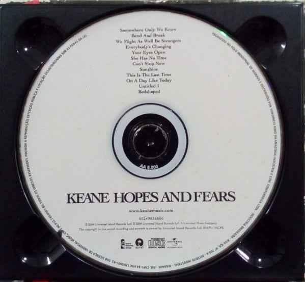 Keane – Hopes And Fears  CD DIGISLEEVE