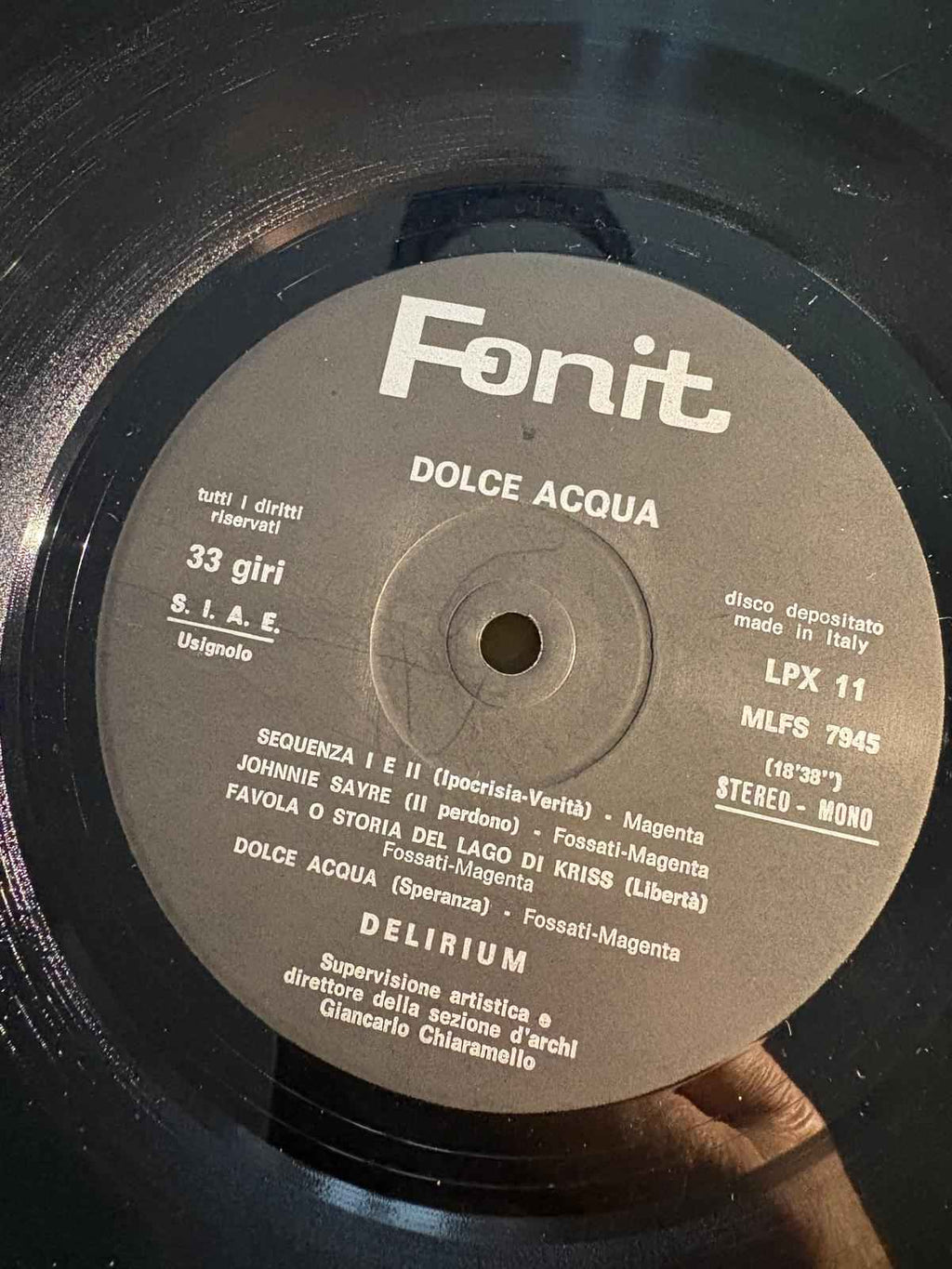 Delirium Dolce Acqua 1971 - Prima Stampa Originale del 1971