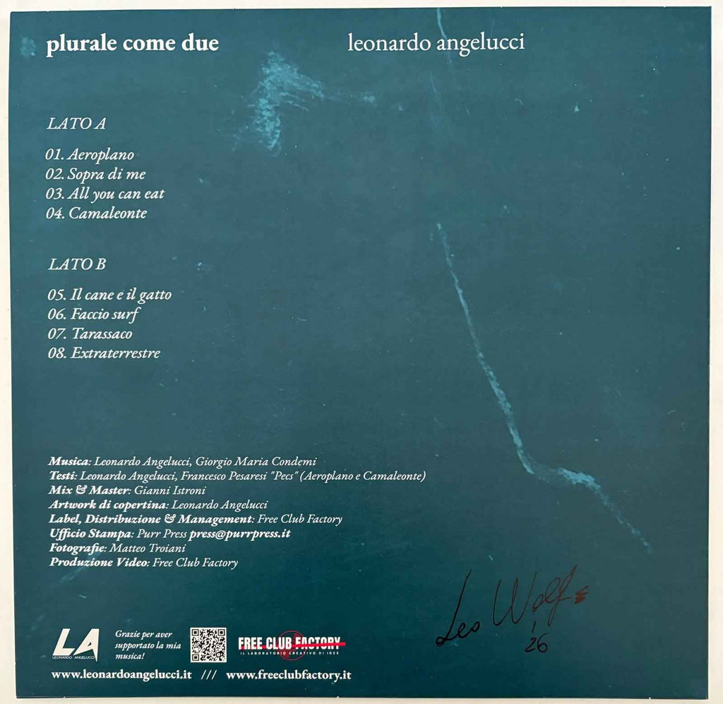 Leonardo Angelucci - Plurale come due - Autografato