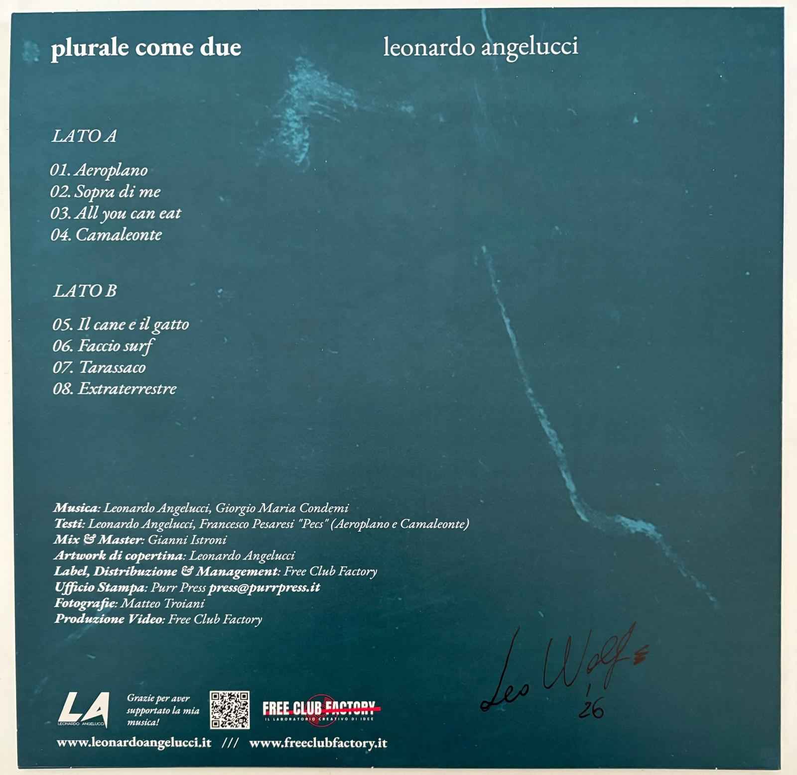 Leonardo Angelucci - Plurale come due - Autografato