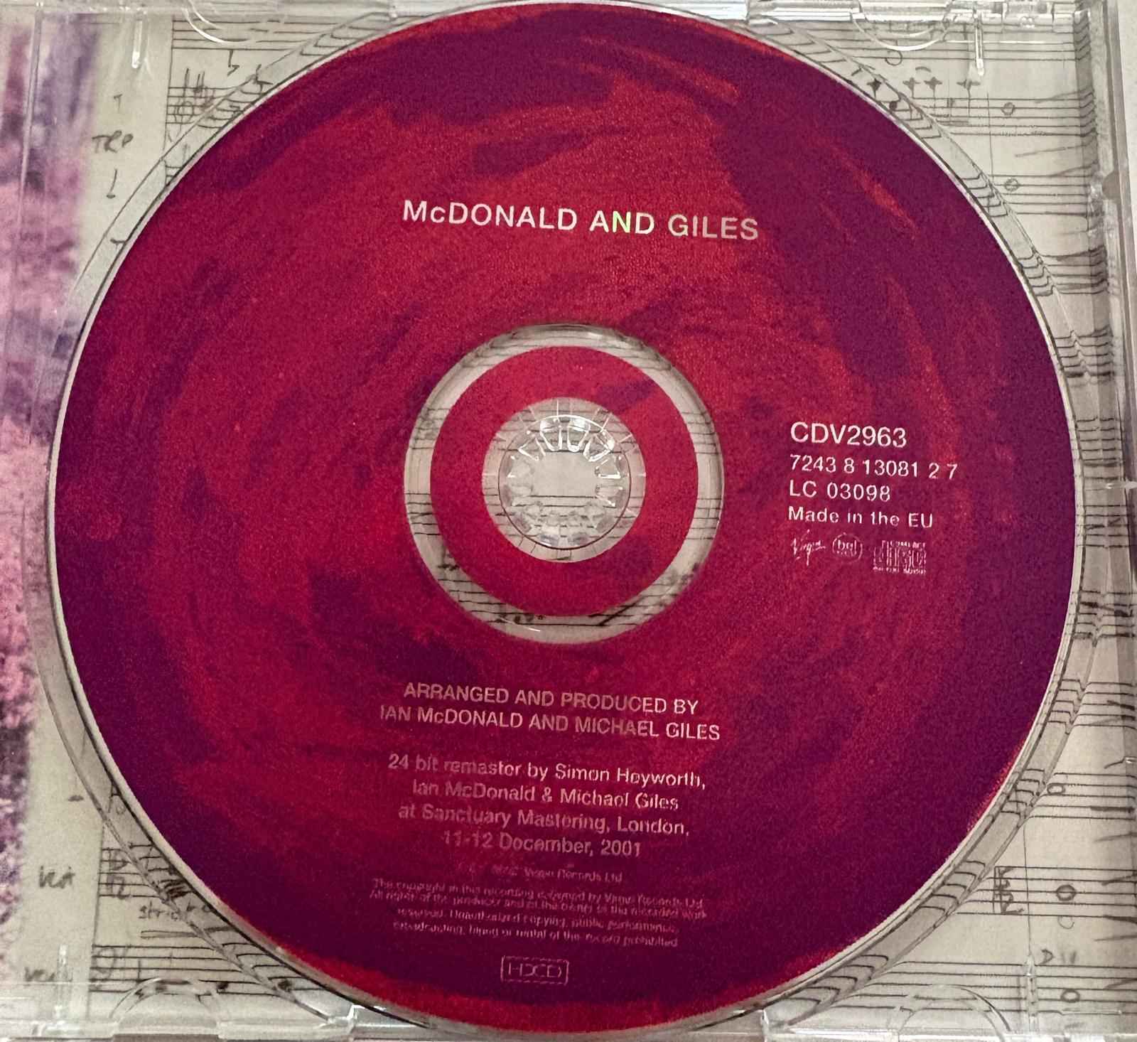 McDonald & Giles – McDonald & Giles  CD