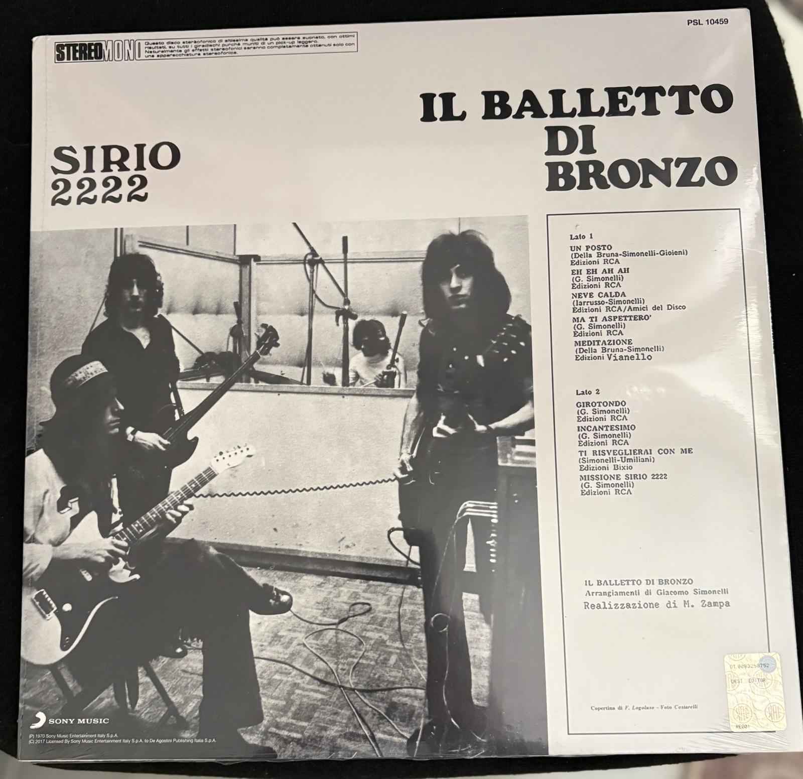 Il Balletto Di Bronzo – Sirio 2222 - Echoes musicstore