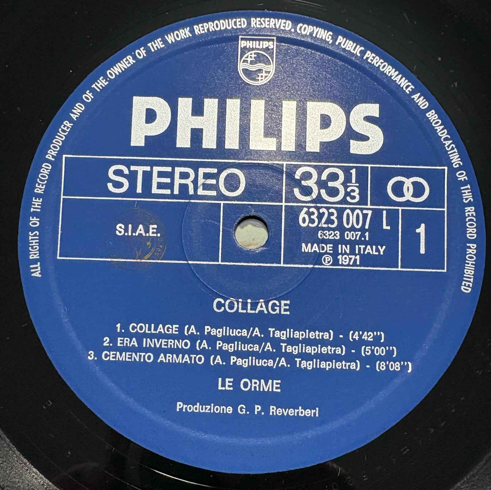 Le Orme – Collage  First Press 1971  NM !!!!!