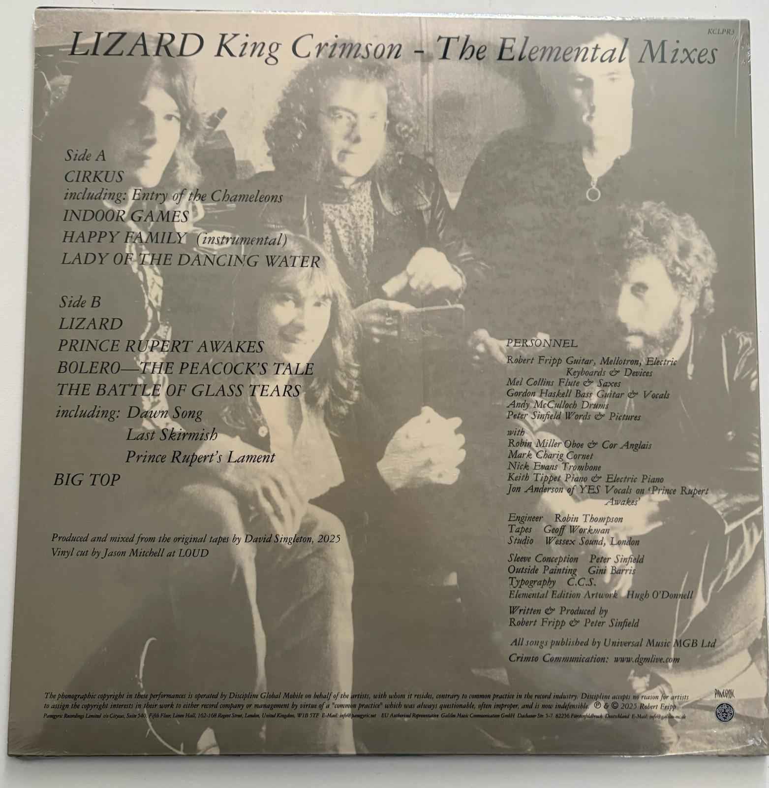King Crimson – Lizard (Elemental Mixes) - Echoes musicstore