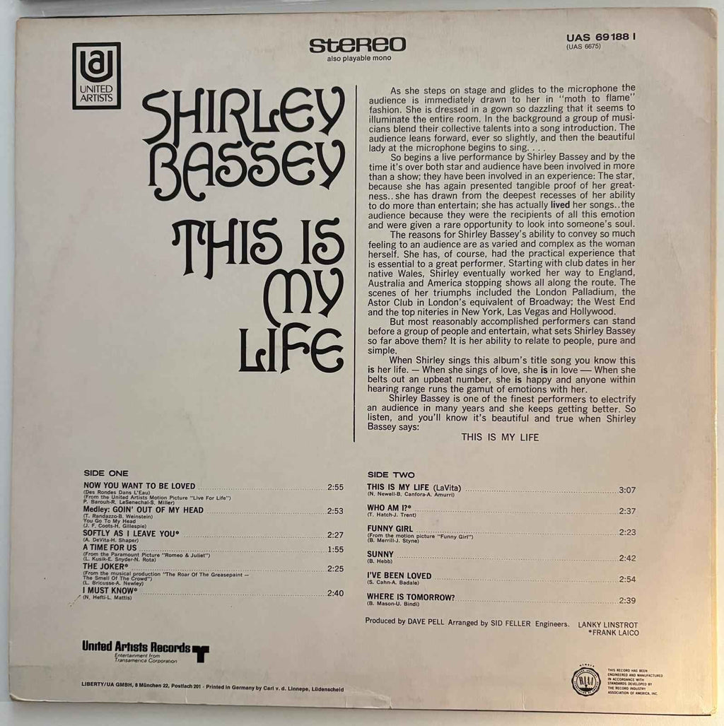 Shirley Bassey – This Is My Life - Echoes musicstore
