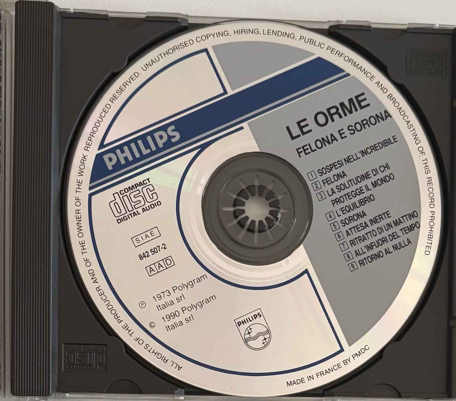 Le Orme – Felona E Sorona  CD