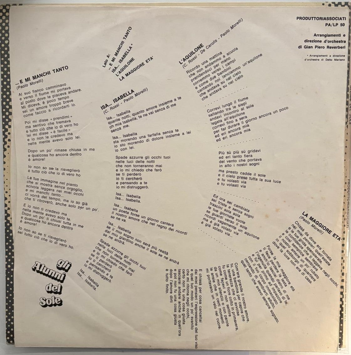 Gli Alunni Del Sole – ...E Mi Manchi Tanto... (1973 | Prima Stampa Italiana | Gatefold)