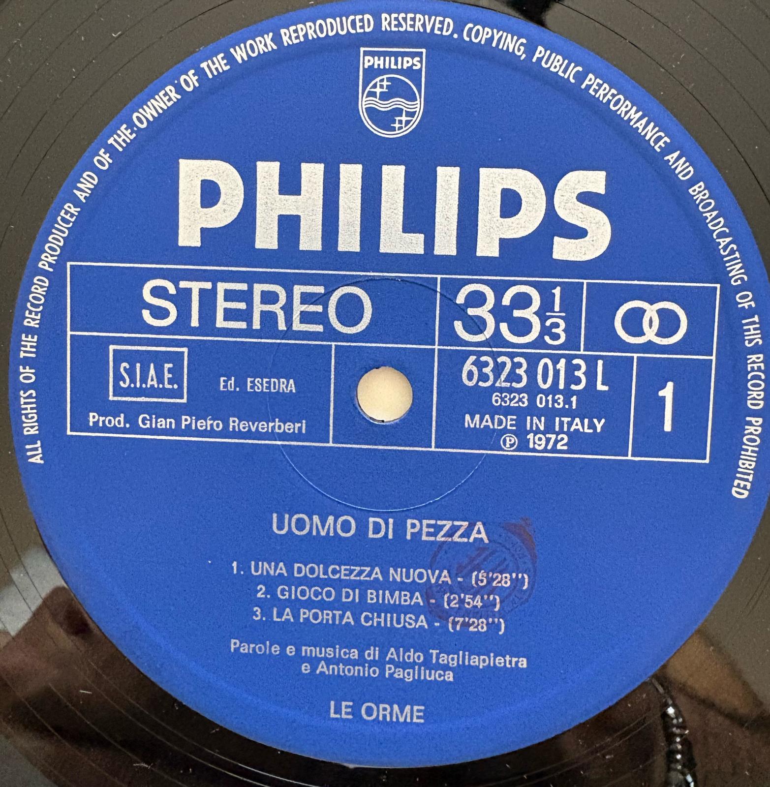 Le Orme – Uomo Di Pezza  1971 Prima stampa EX++
