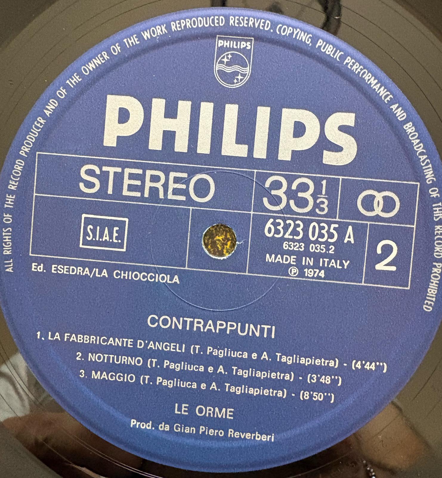Le Orme – Contrappunti Prima Stampa 1974 in Vinile VG+