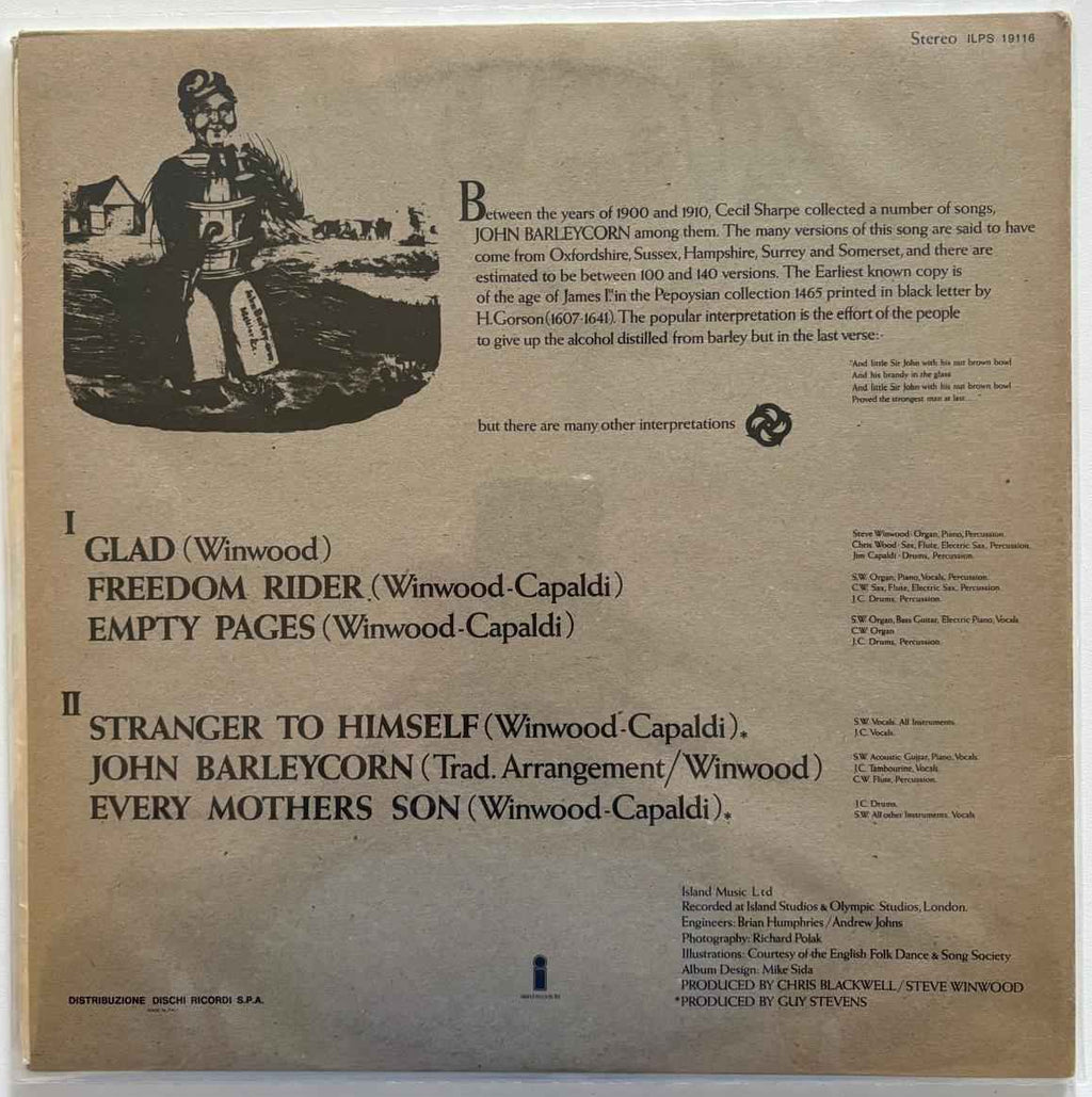 Traffic – John Barleycorn Must Die (LP, 1970)