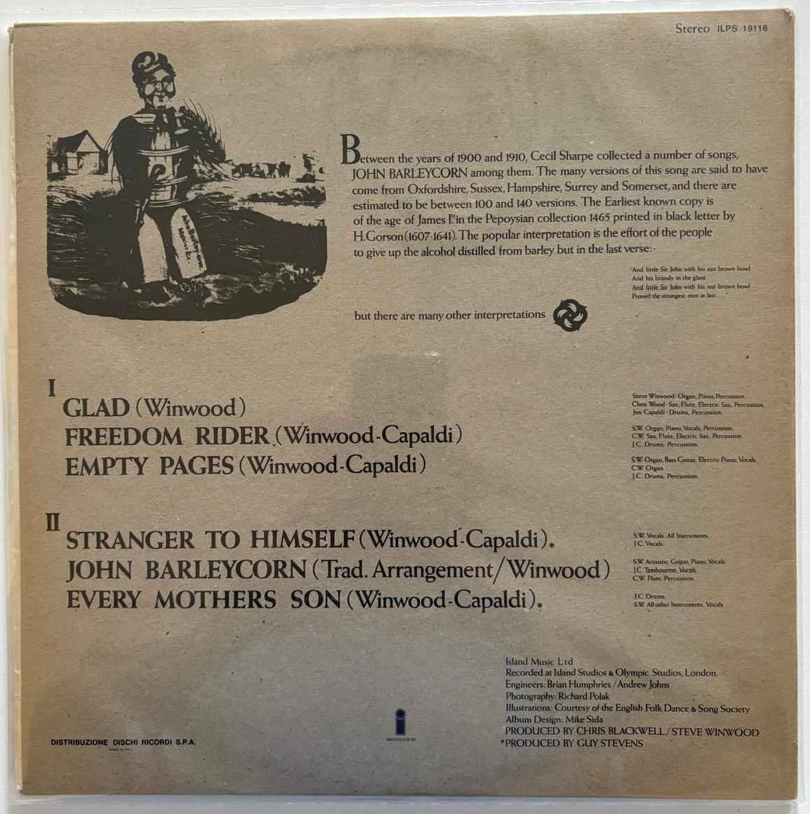 Traffic – John Barleycorn Must Die (LP, 1970)