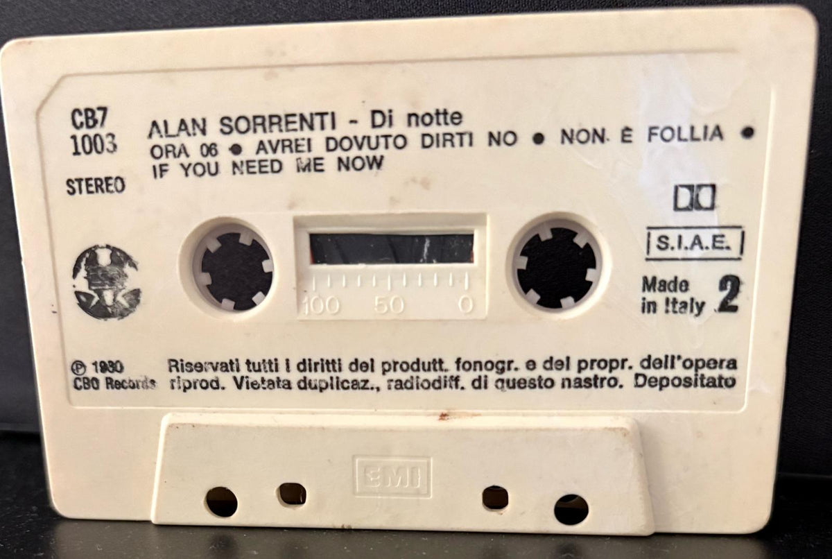 Musicassetta Originale di Alan Sorrenti - Di Notte