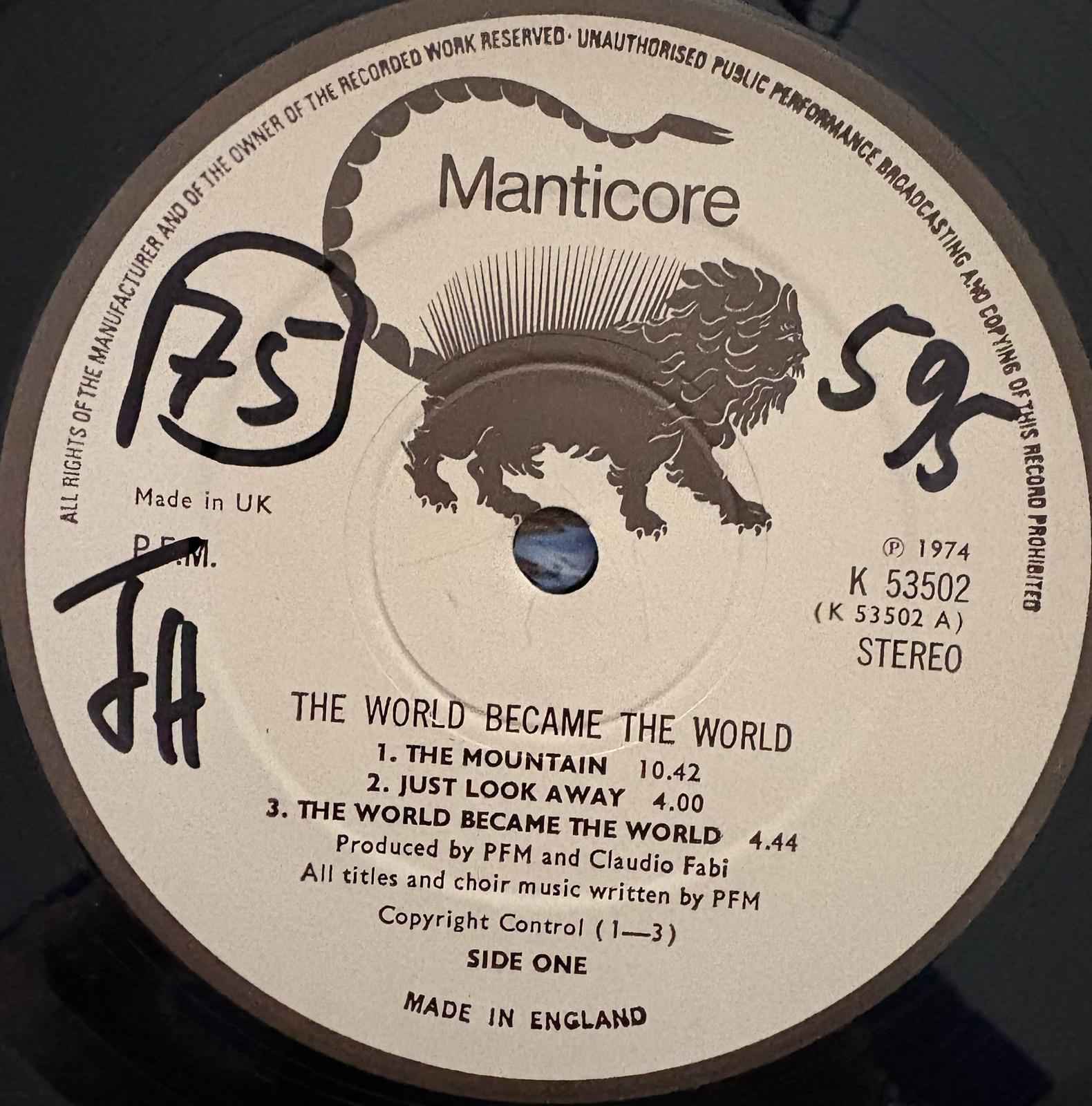 Premiata Forneria Marconi – The World Became The World  First Press '74