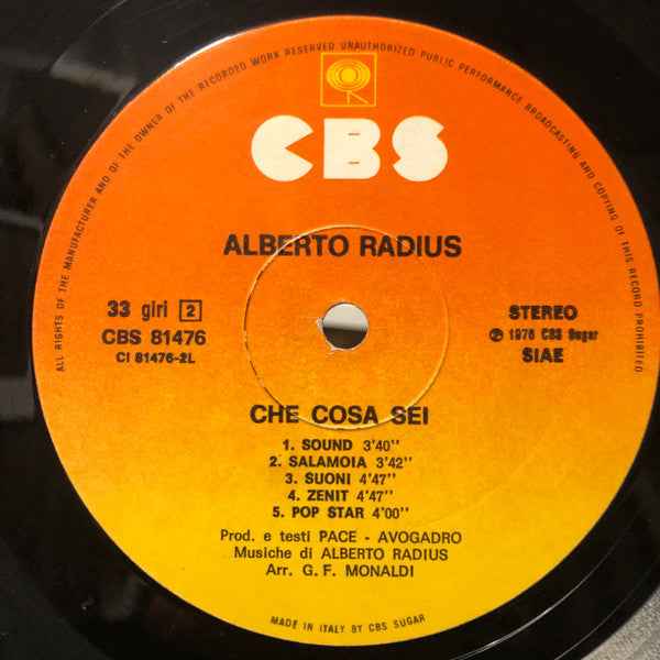 Alberto Radius – Che Cosa Sei