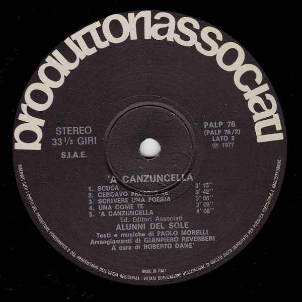 Gli Alunni Del Sole – ‘A Canzuncella - Echoes musicstore