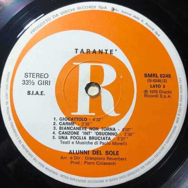 Gli Alunni Del Sole – Tarante' - Echoes musicstore