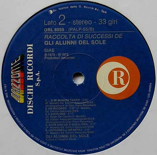 Gli Alunni Del Sole – Raccolta Di Successi - Echoes musicstore