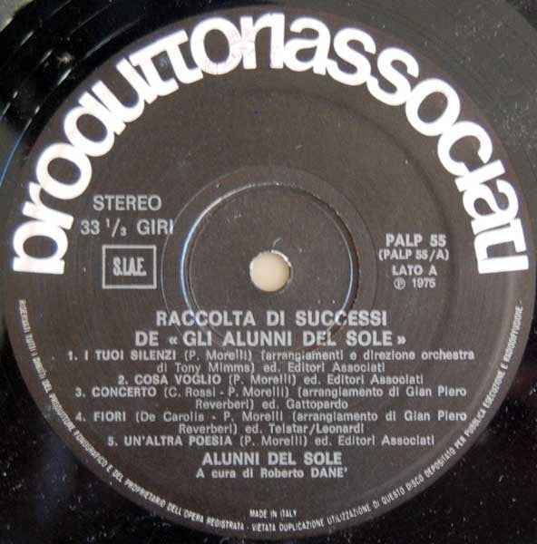 Gli Alunni Del Sole – Raccolta Di Successi - Echoes musicstore