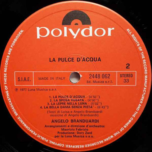 Angelo Branduardi – La Pulce D'Acqua - Echoes musicstore