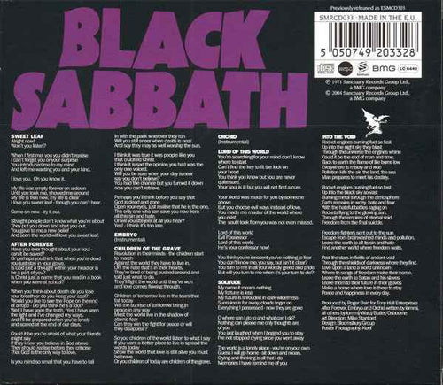 Black Sabbath – Master Of Reality - Echoes musicstore