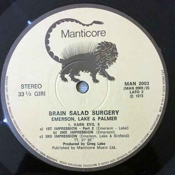 Emerson, Lake & Palmer – Brain Salad Surgery - Echoes musicstore
