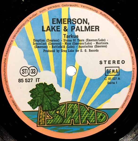 Emerson, Lake & Palmer – Tarkus second press 1971 - Echoes musicstore